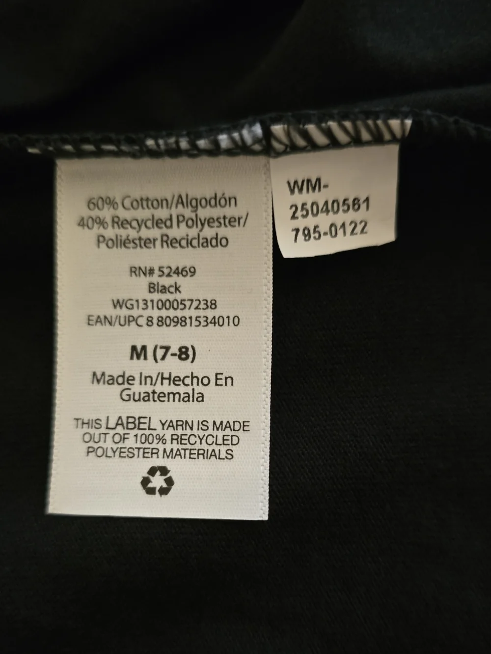 wonder nation - Tee, Girls Medium Size Black Short Sleeve Crewneck